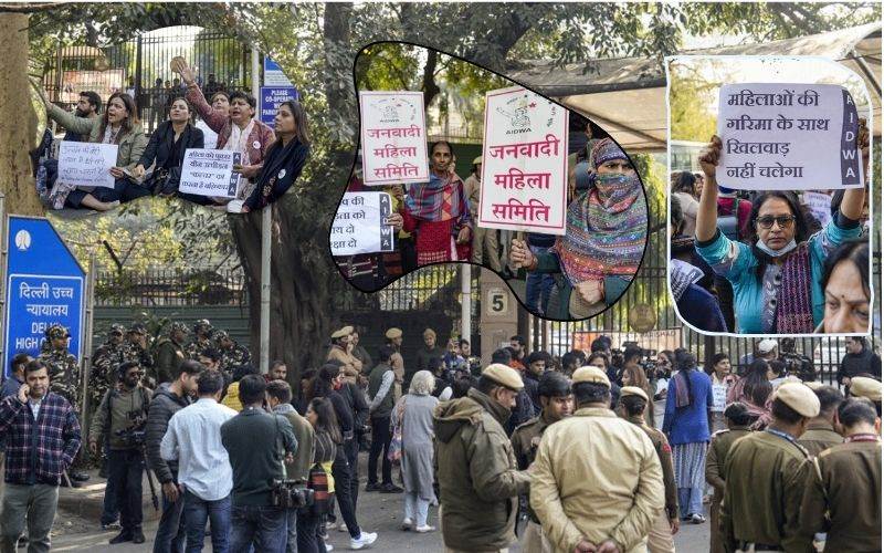  اناؤ عصمت ریزی معاملہ کے مجرم بی جےپی لیڈر کی ضمانت کےخلاف روڈ سےکورٹ تک احتجاج